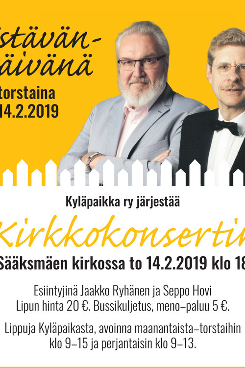Ystävänpäivän konsertti - Jaakko Ryhänen ja Seppo Hovi Ystävänpäivän konsertti - Jaakko Ryhänen ja Seppo Hovi
