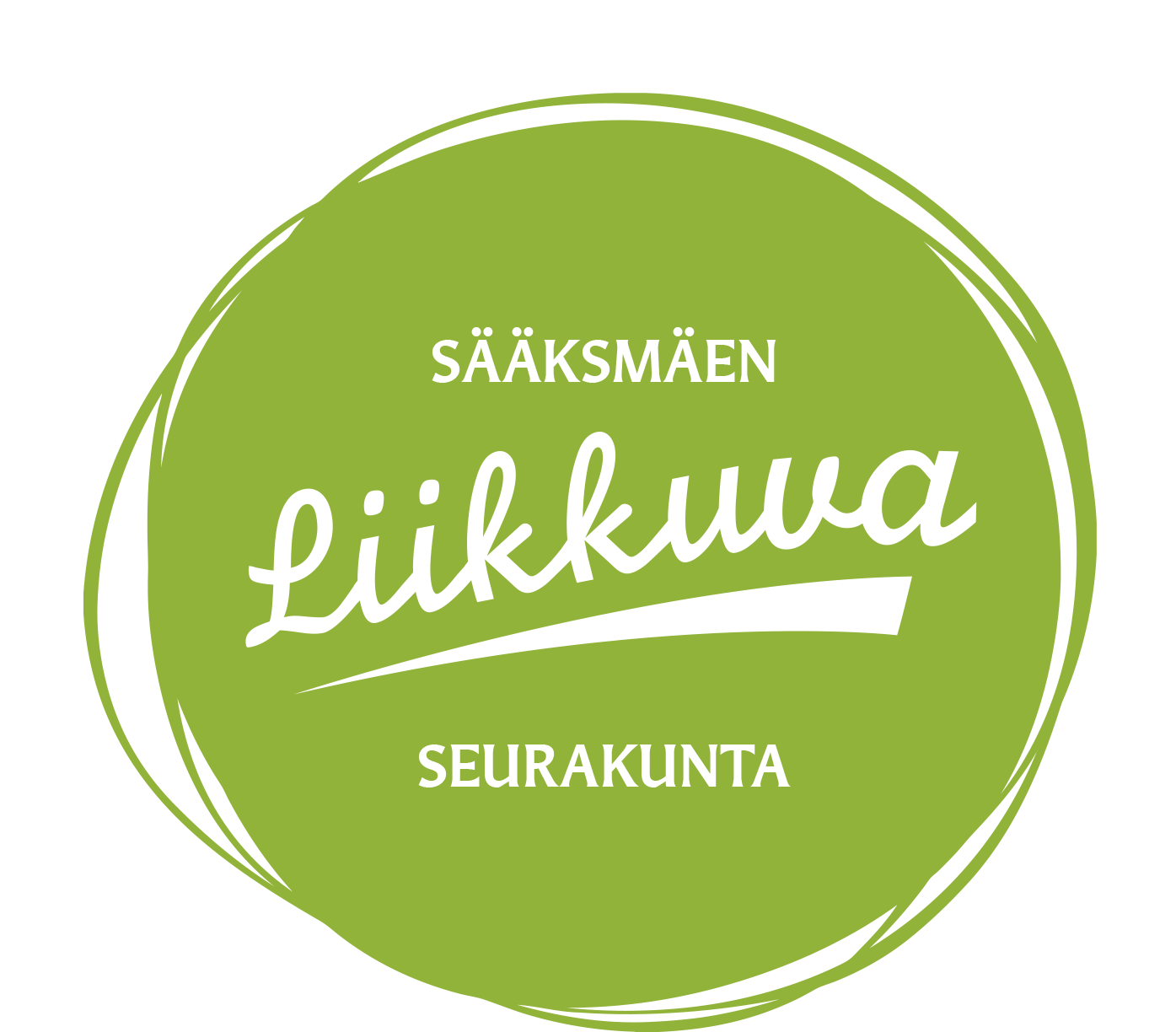 vihreäpohjainen Liikkuva seurakunta-logo