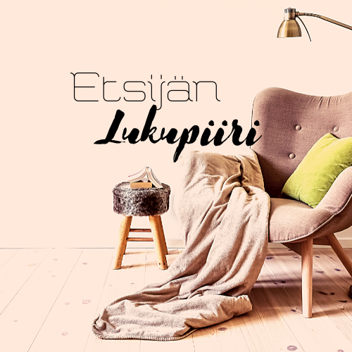 Etsijän lukupiiri tuoli, pöytä ja kirja