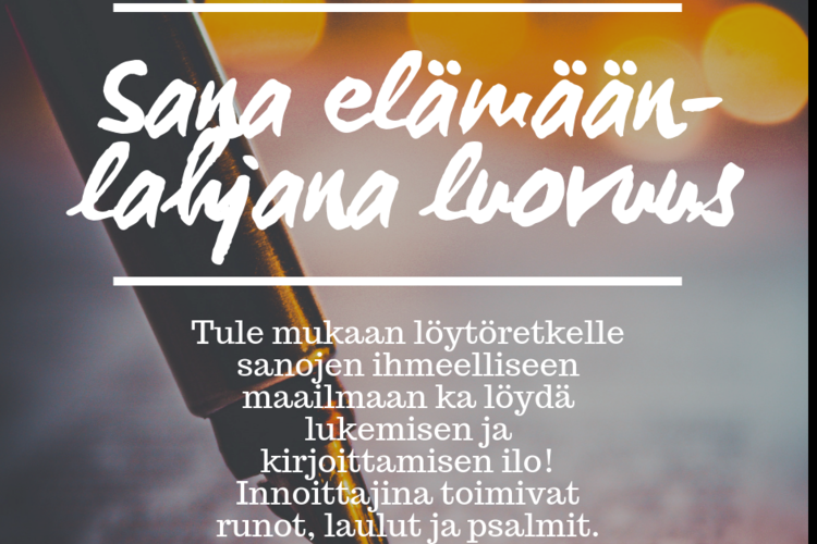 Sana elämään- lahjana luovuus! Sana elämään- lahjana luovuus!