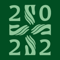 diakonian juhlavuoden logo yhteen liitetyt kädet vihreä väri